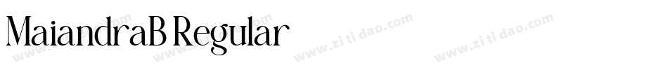 MaiandraB Regular字体转换